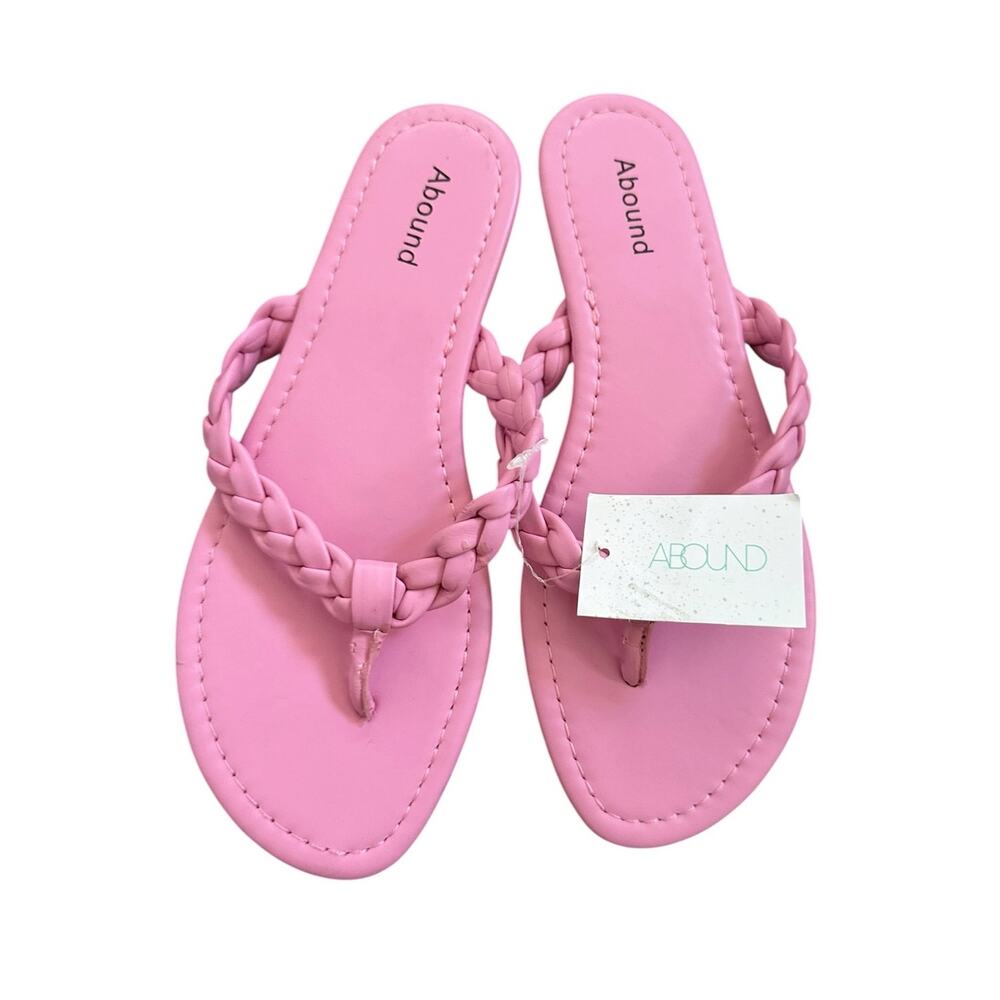 Abound Pink Braided Thong Sandals Size 7.5